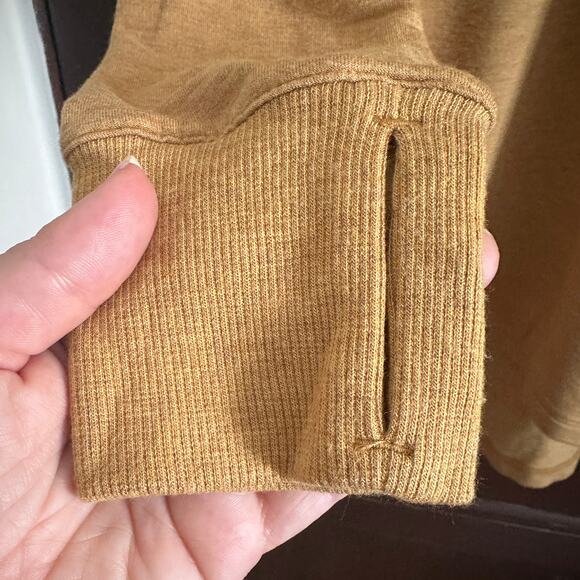 LL BEAN | Mustard Yellow Modal Mock Neck Tunic Sweatshirt | Size Medium - Picture 4 of 6